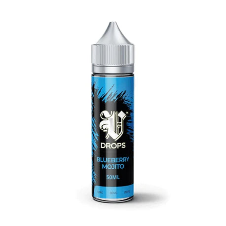 E-Liquid V Drops - Black Range Blueberry Mojito 50ml Short Fill