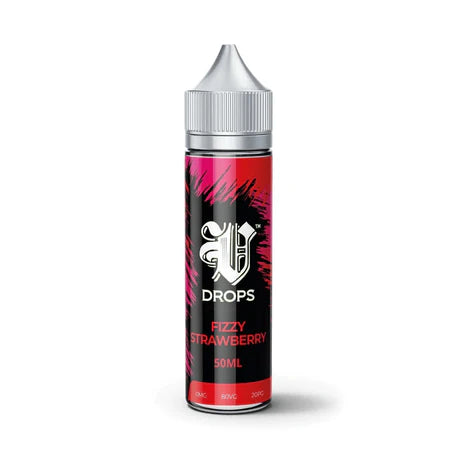 E-Liquid V Drops - Black Range Fizzy Strawberry 50ml Short Fill