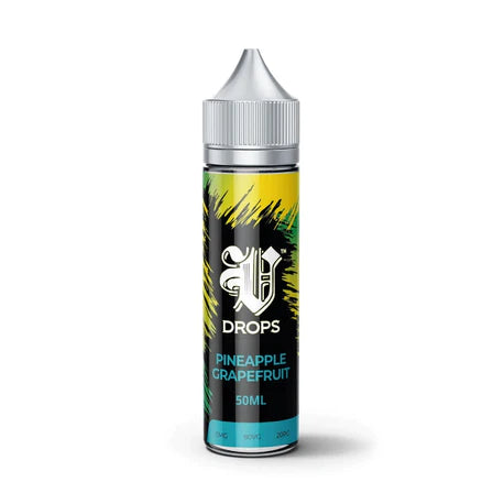 E-Liquid V Drops - Black Range Pineapple Grapefruit 50ml Short Fill