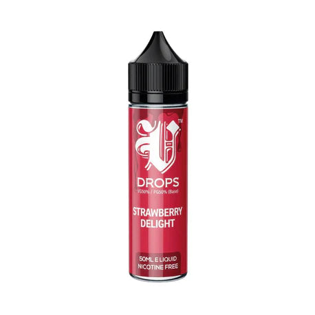 E-Liquid V Drops - Rainbow Range Strawberry Delight 50ml Short Fill