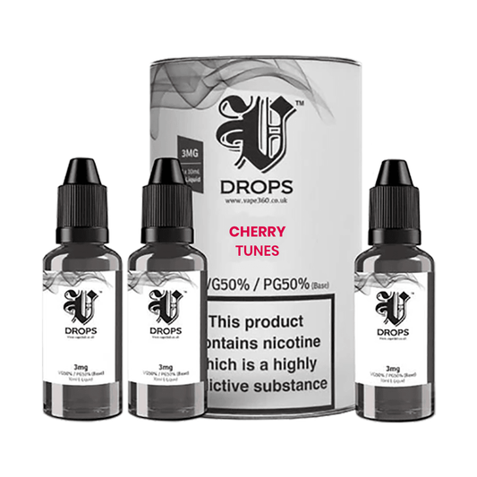 E-Liquid Cherry Tunes 3x10ml by V Drops - White Range