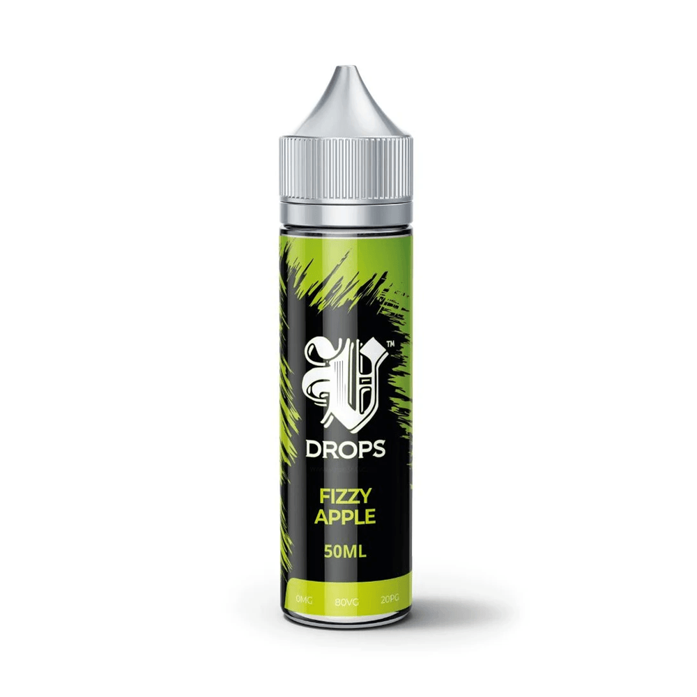 E-Liquid V Drops - Black Range Fizzy Apple 50ml Short Fill