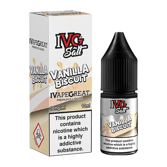 Nic Salt E-Liquid by IVG  Vanilla Biscuit 10m