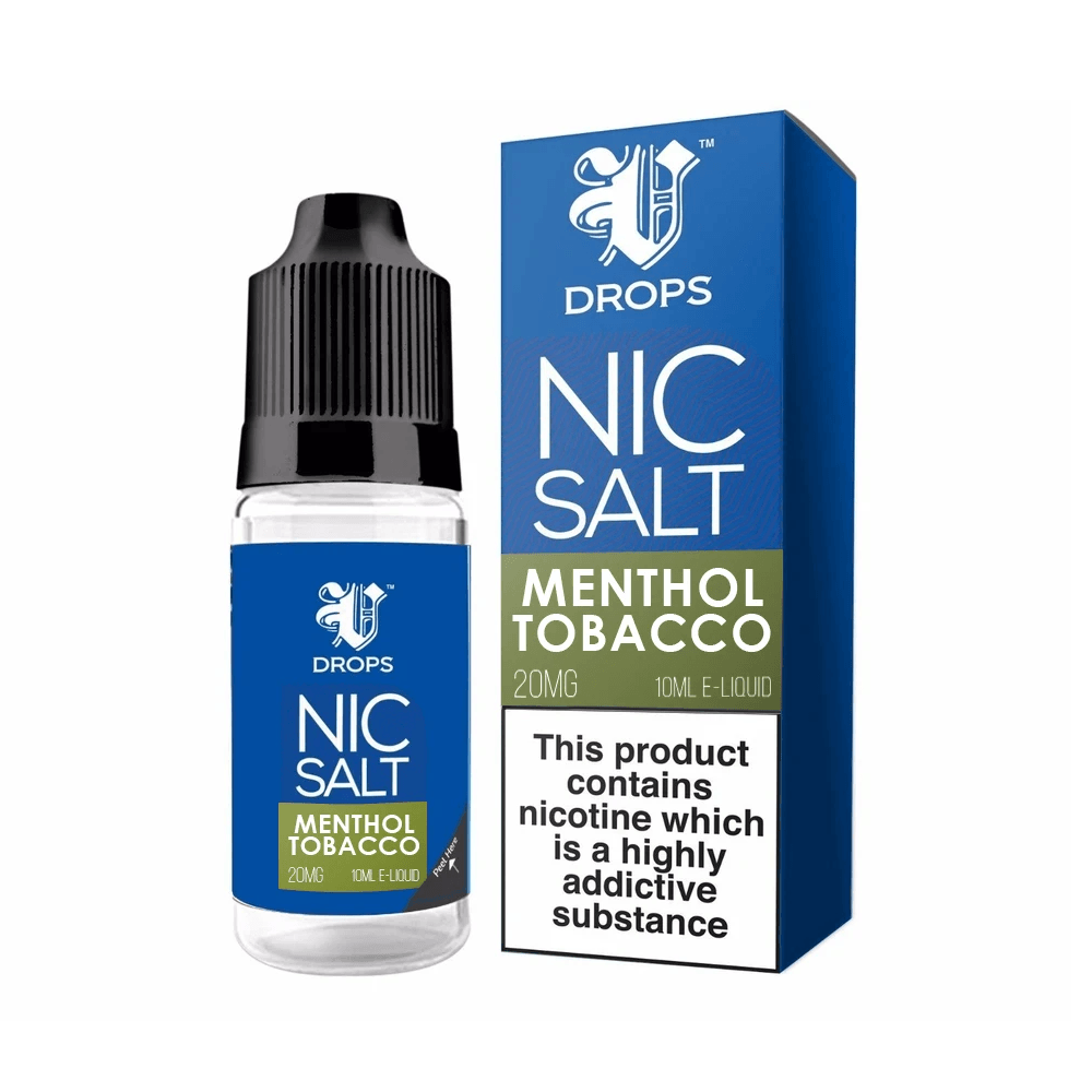 E-Liquid V Drops Menthol Tobacco 10ml Nic Salt - Rainbow Range