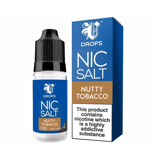 E-Liquid V Drops - Rainbow Range Nutty Tobacco 10ml Nic Salt
