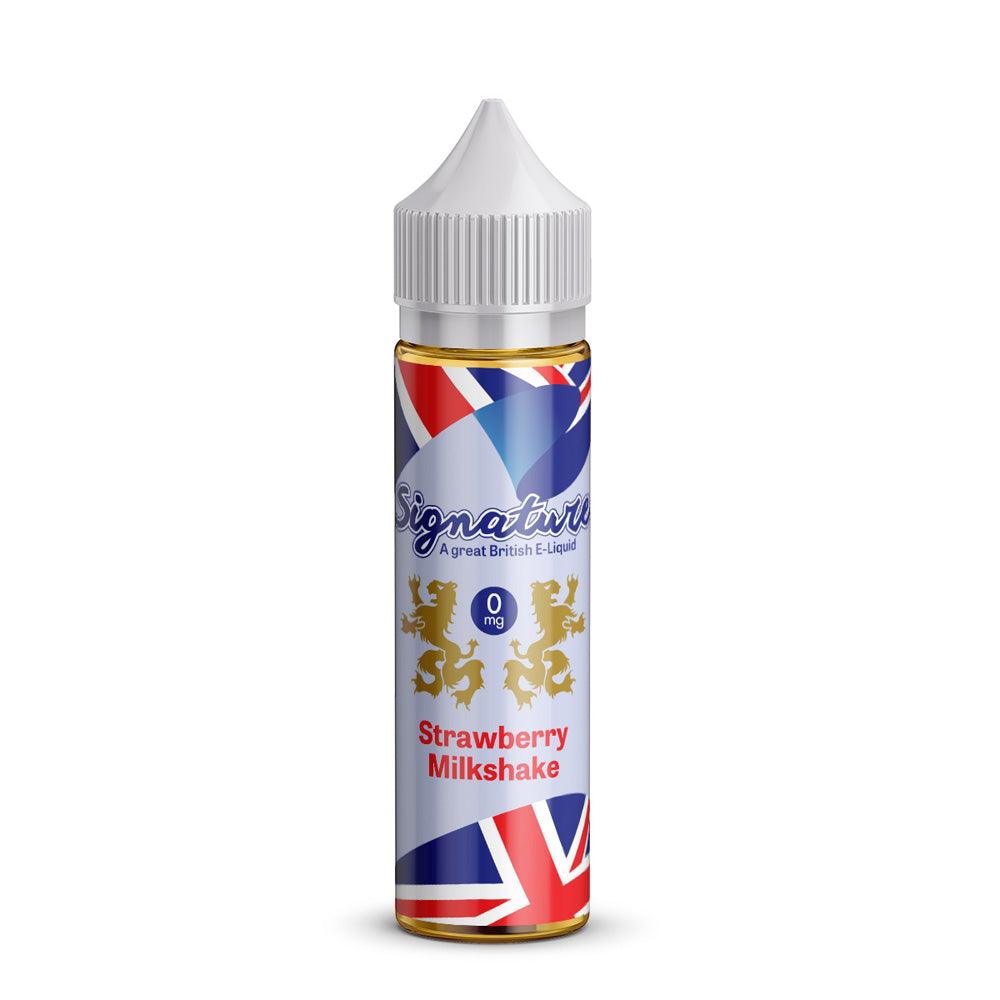 E Liquid Strawberry Milkshake 50ml Shortfill By Signature