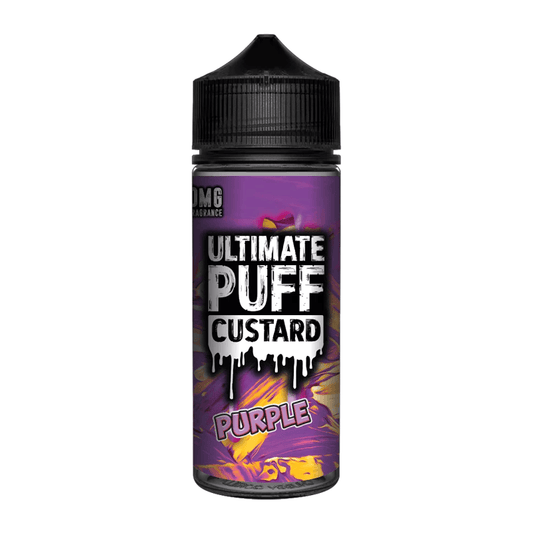 Ultimate Juice's 100ml Shortfill E-Liquid in Purple Custard Flavor