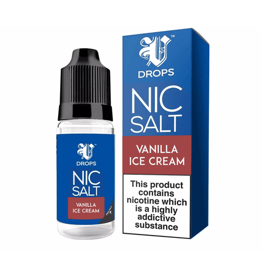 E-Liquid V Drops - Rainbow Range Vanilla Ice Cream 10ml Nic Salt
